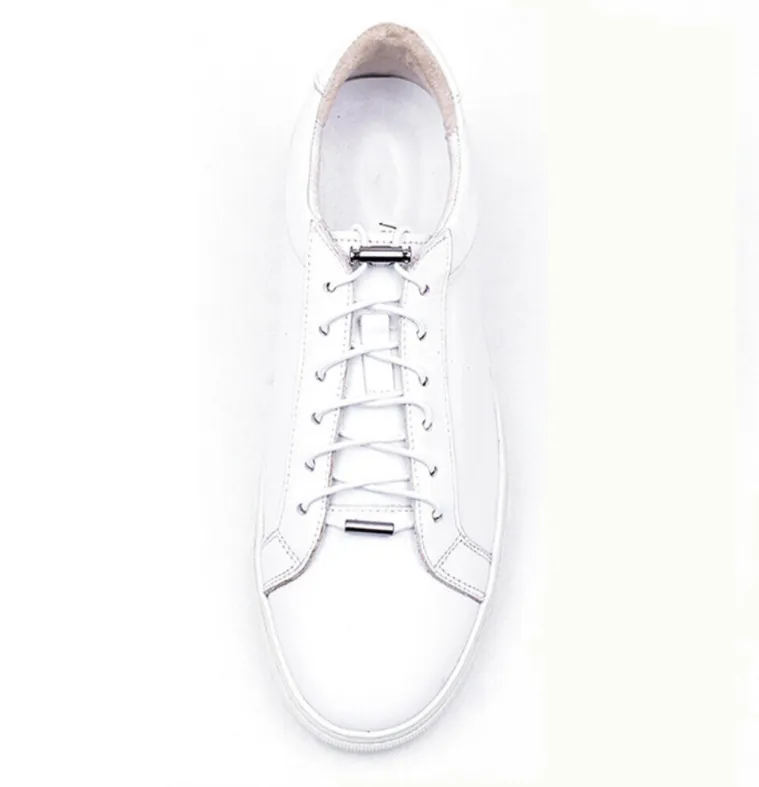 1 Pair Easy No Tie Shoelaces Elastic White