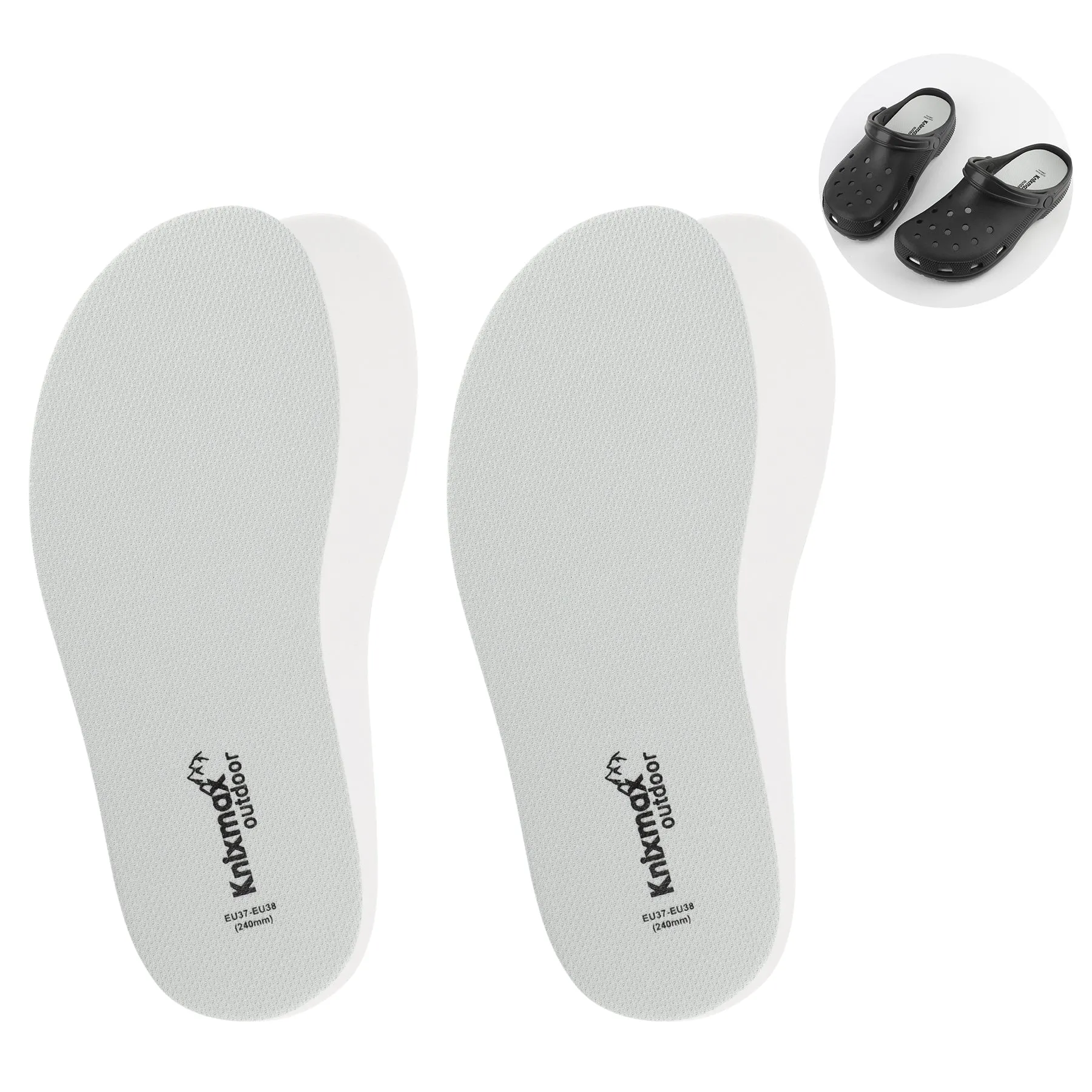 2 Pair Men Women Comfort Shoe Insoles for Crocs Clogs Garden Shoes Work Shoes Nurse Shoes Chef Shoes Barefoot