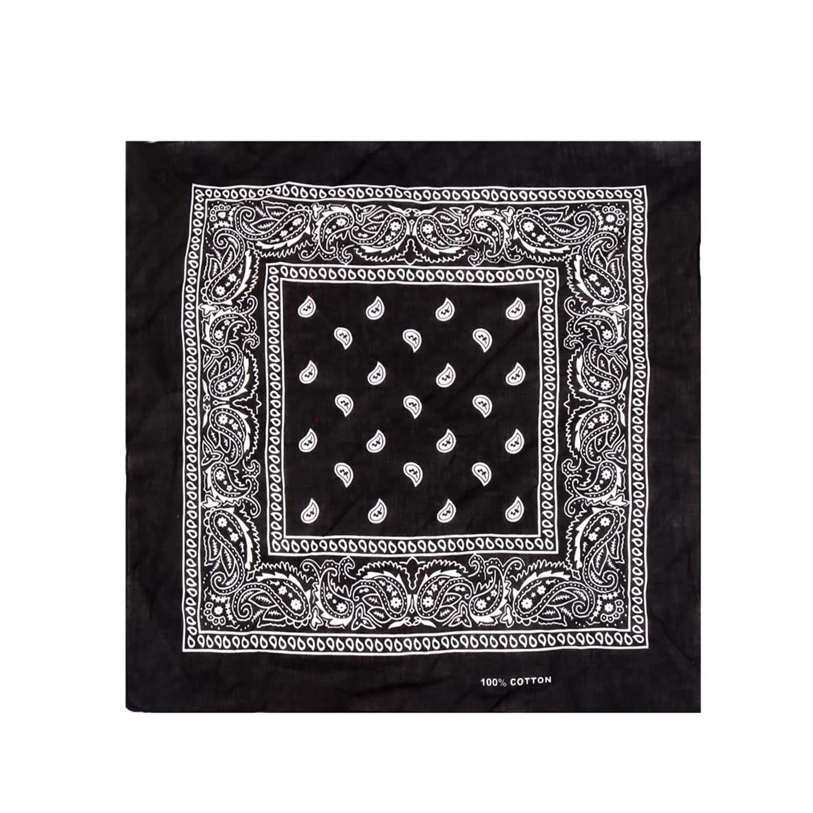 2 PCS Bandanas for Women Men, Multi-Purpose Scarf with Western Print Bandana Headband Scarf Headwear- Black & White