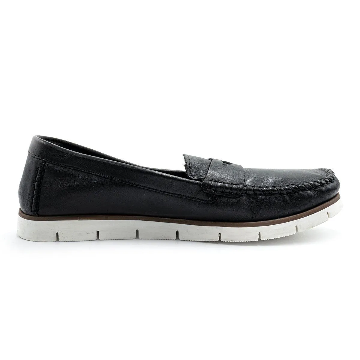 5Th Avenue Loafers Leather Black Colour For Women