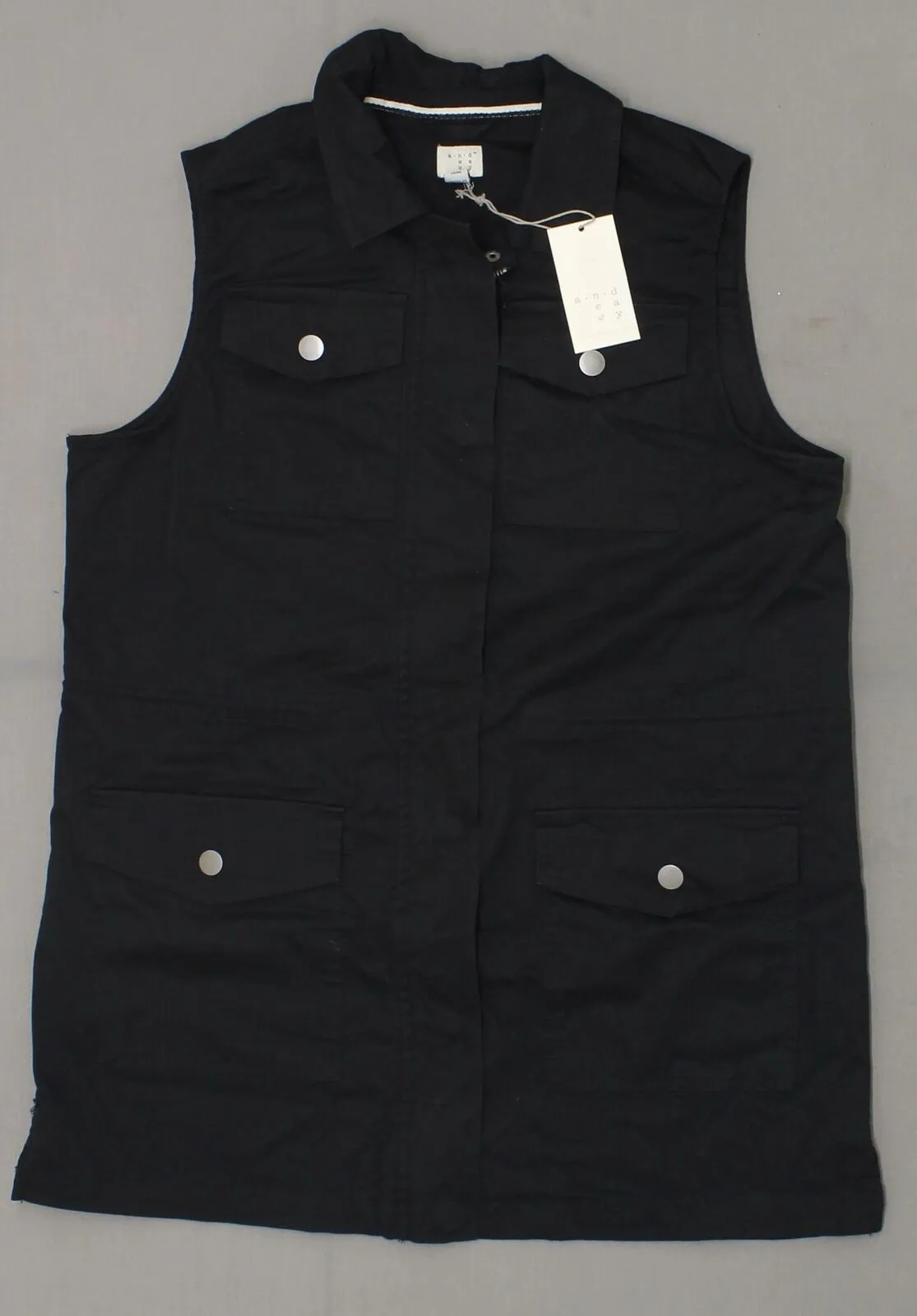 A New Day Women's Twill Full Zip Military Vest