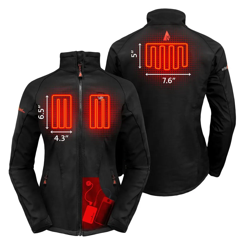 ActionHeat AH-JKT-5V-1BW-M 5V Battery Heated Jacket for Ladies - Black - M