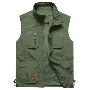 Adventure Fishing Vest with Tactical Features - Men's Sleeveless Jacket for Outdoor Activities