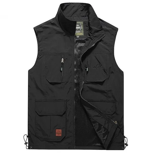 Adventure Fishing Vest with Tactical Features - Men's Sleeveless Jacket for Outdoor Activities