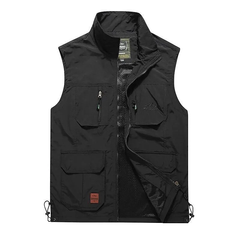 Adventure Fishing Vest with Tactical Features - Men's Sleeveless Jacket for Outdoor Activities