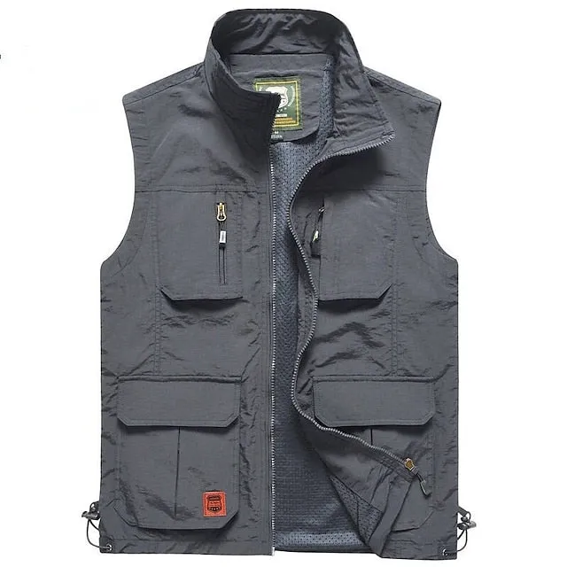 Adventure Fishing Vest with Tactical Features - Men's Sleeveless Jacket for Outdoor Activities