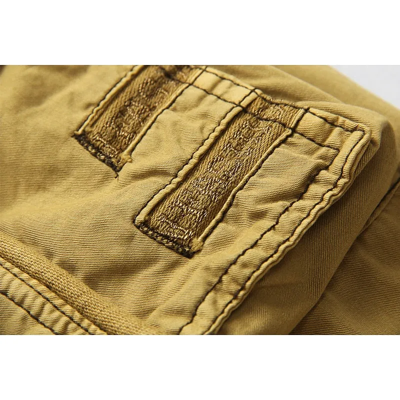 Adventure-Ready Men's Cargo Hiking Shorts - Army Green & Red