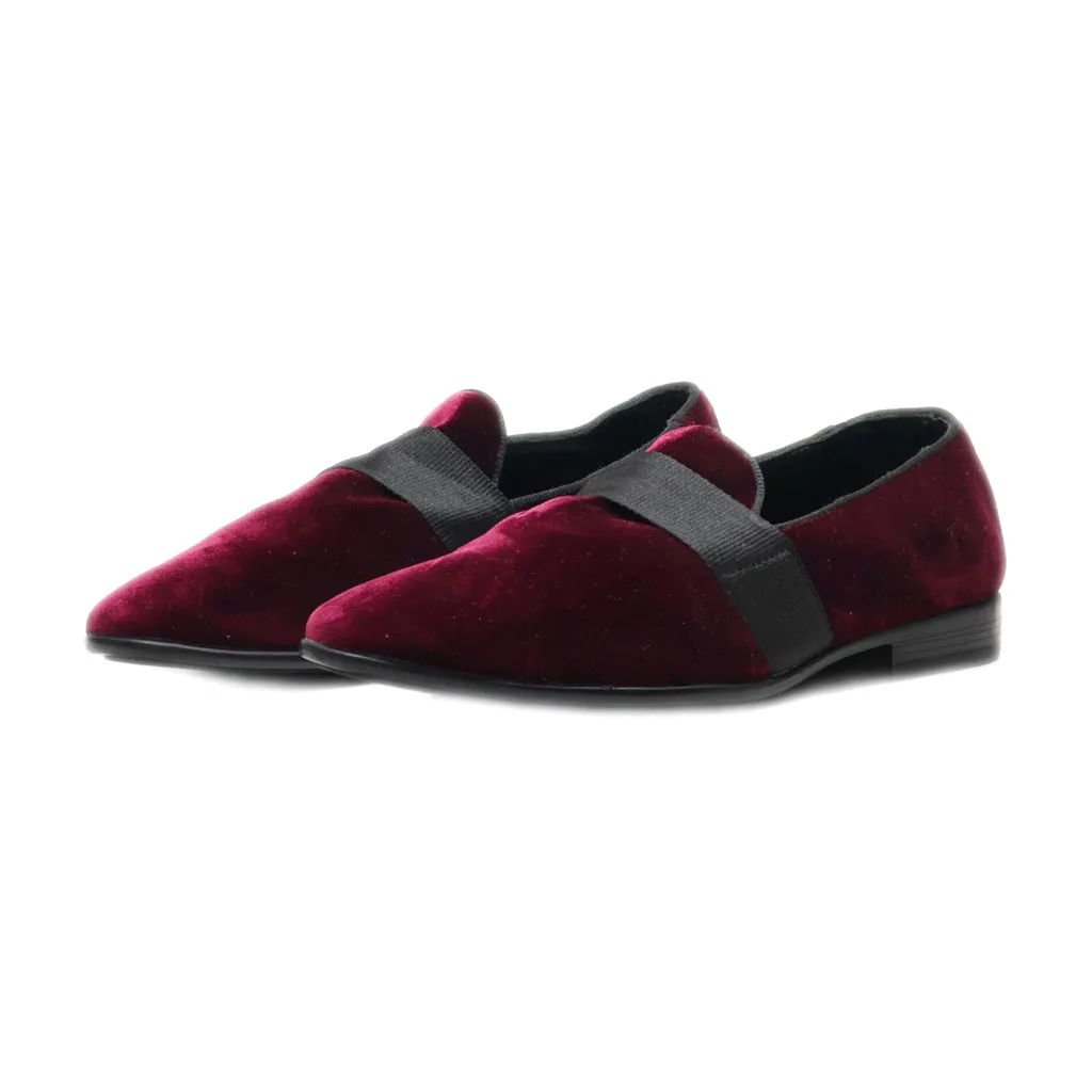 Aldo Loafers Fabric Maroon Colour For Men
