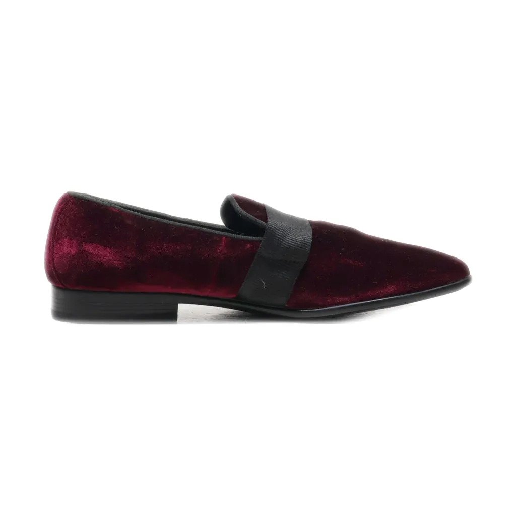 Aldo Loafers Fabric Maroon Colour For Men