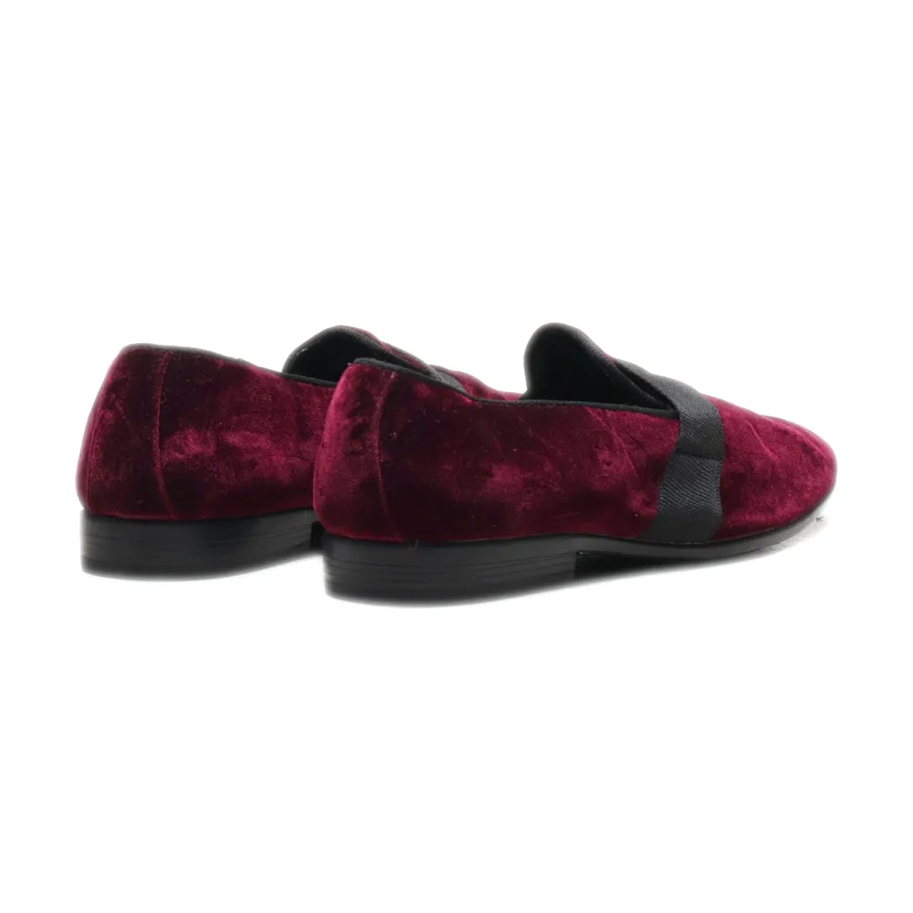 Aldo Loafers Fabric Maroon Colour For Men