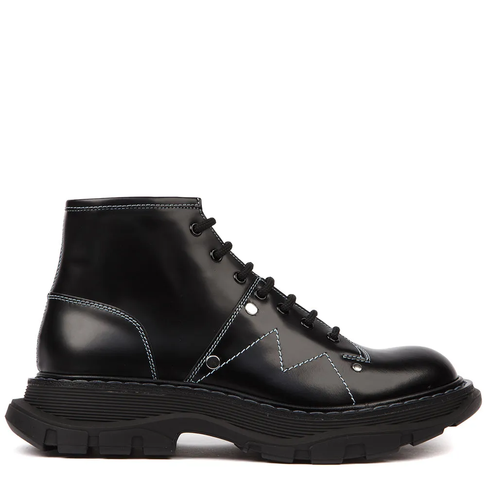 Alexander McQueen Stitch Detail Combat Boots