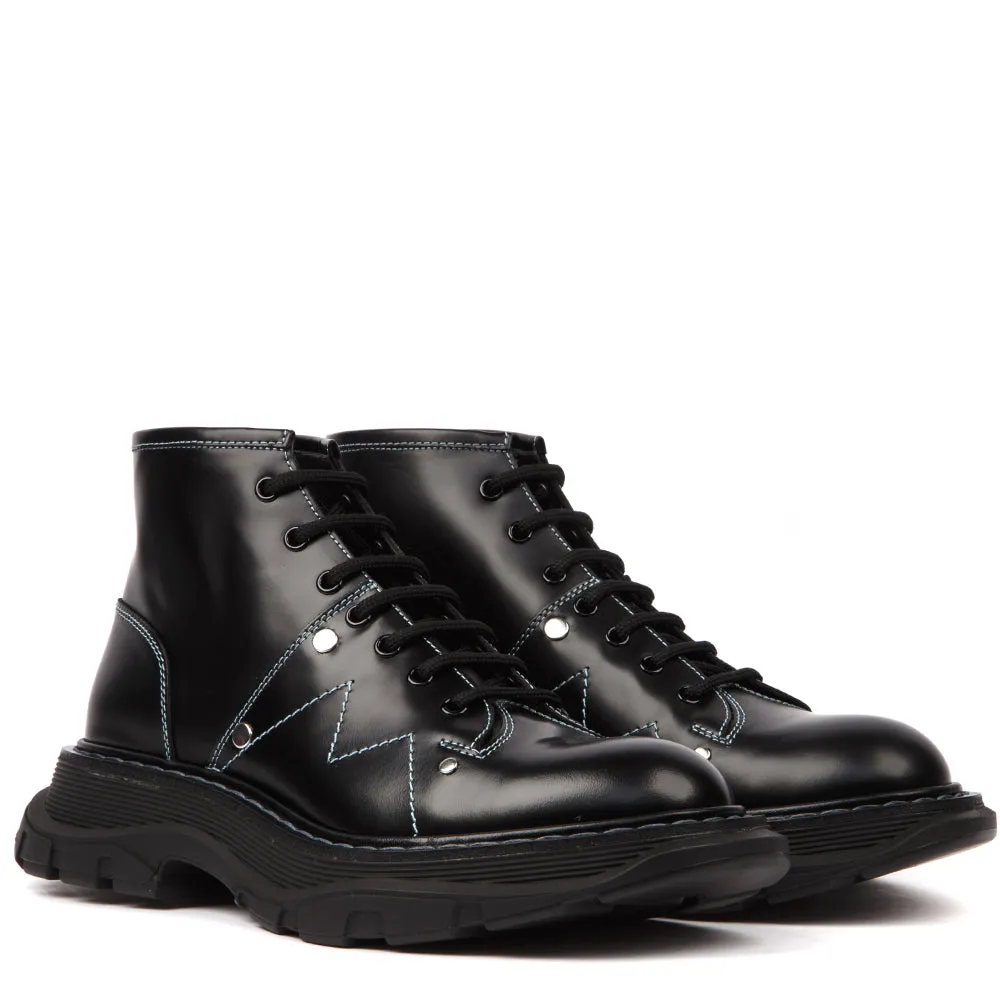 Alexander McQueen Stitch Detail Combat Boots