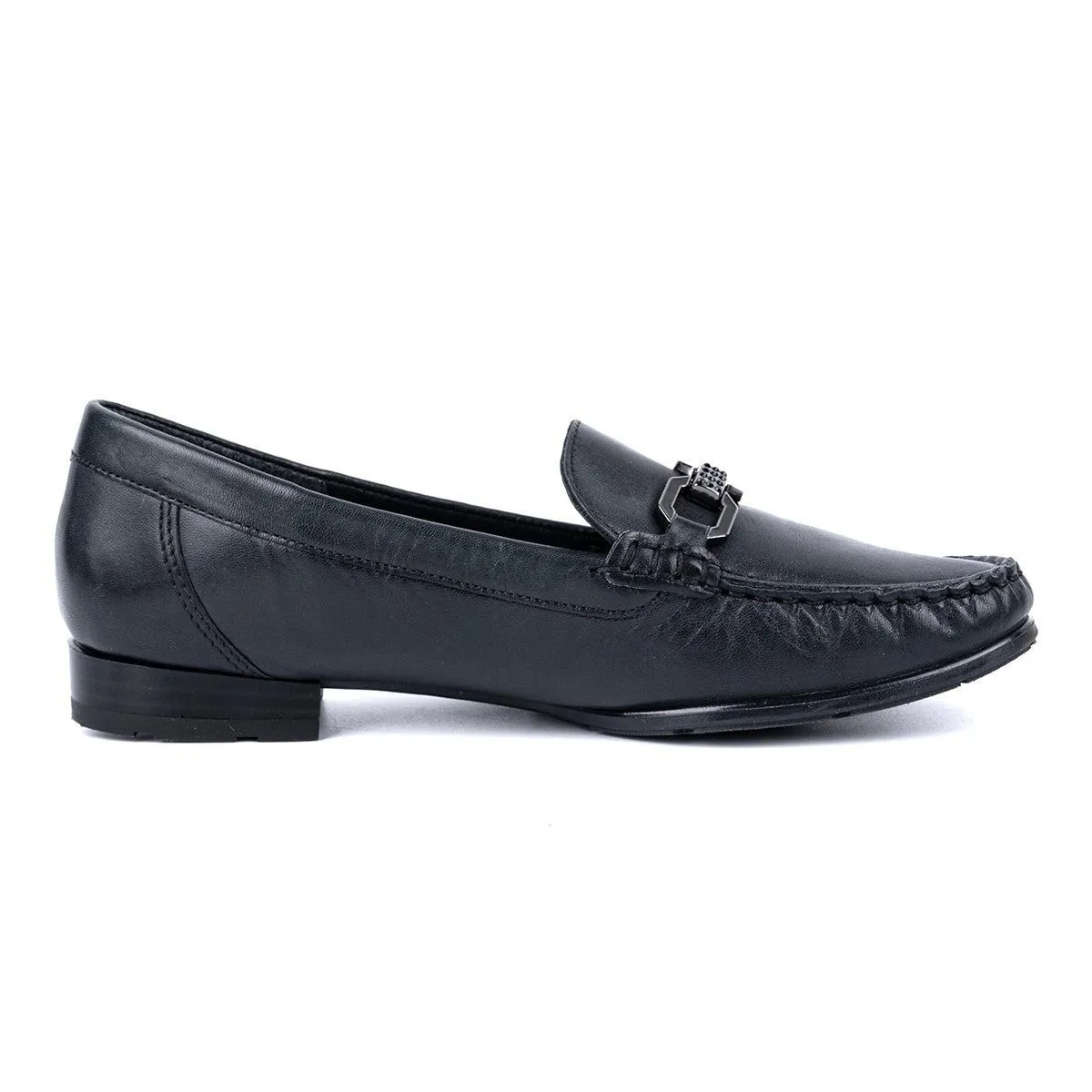 Ara Slipon Loafers Leather Black Colour For Women