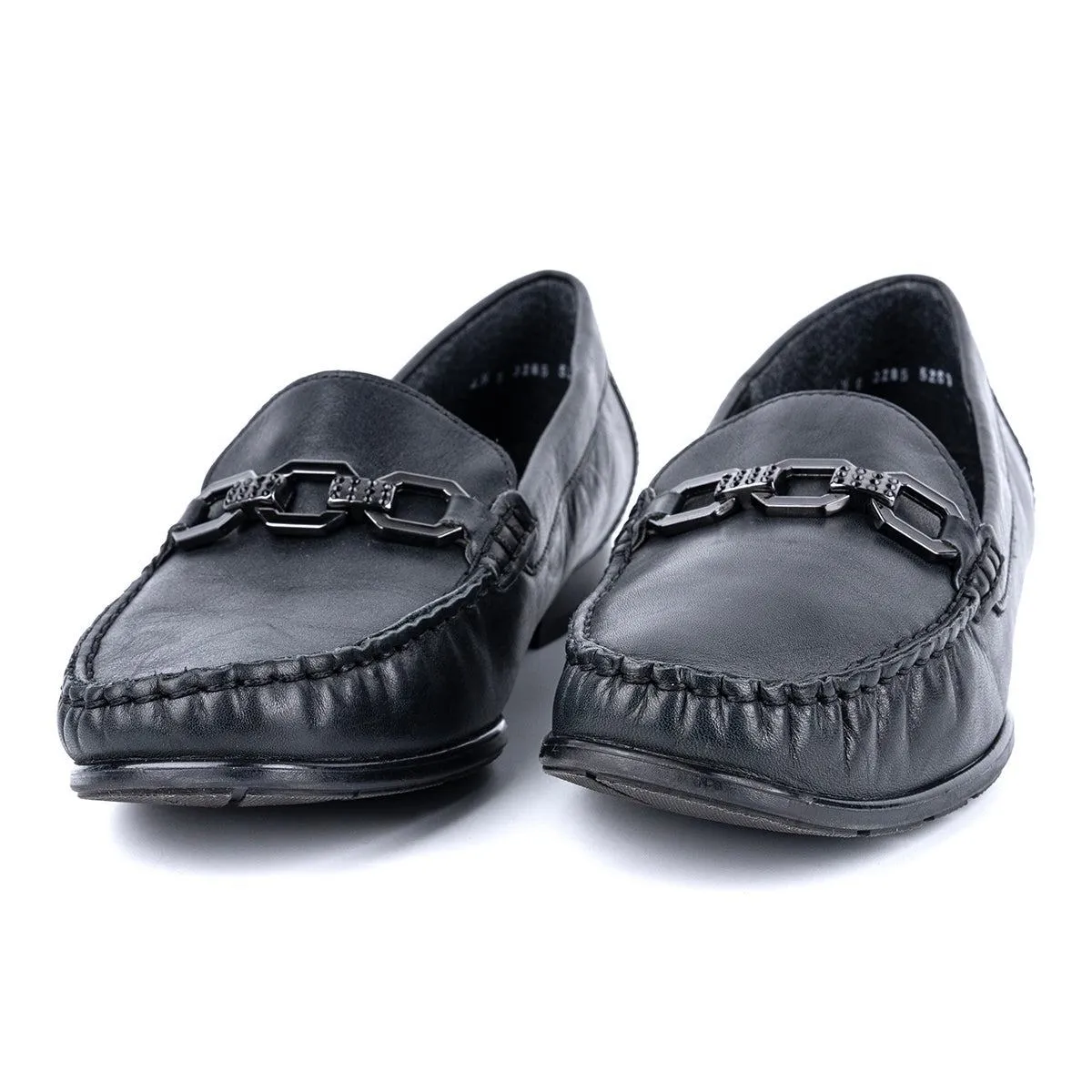 Ara Slipon Loafers Leather Black Colour For Women