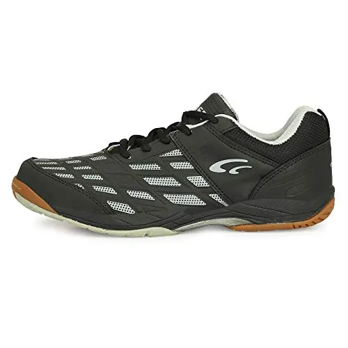 ASE Men's PRO Non-Marking Sole TRU Cushion TRU Shape Badminton Shoes Ideal for Badminton, Table Tennis, Volleyball (Black, 07)