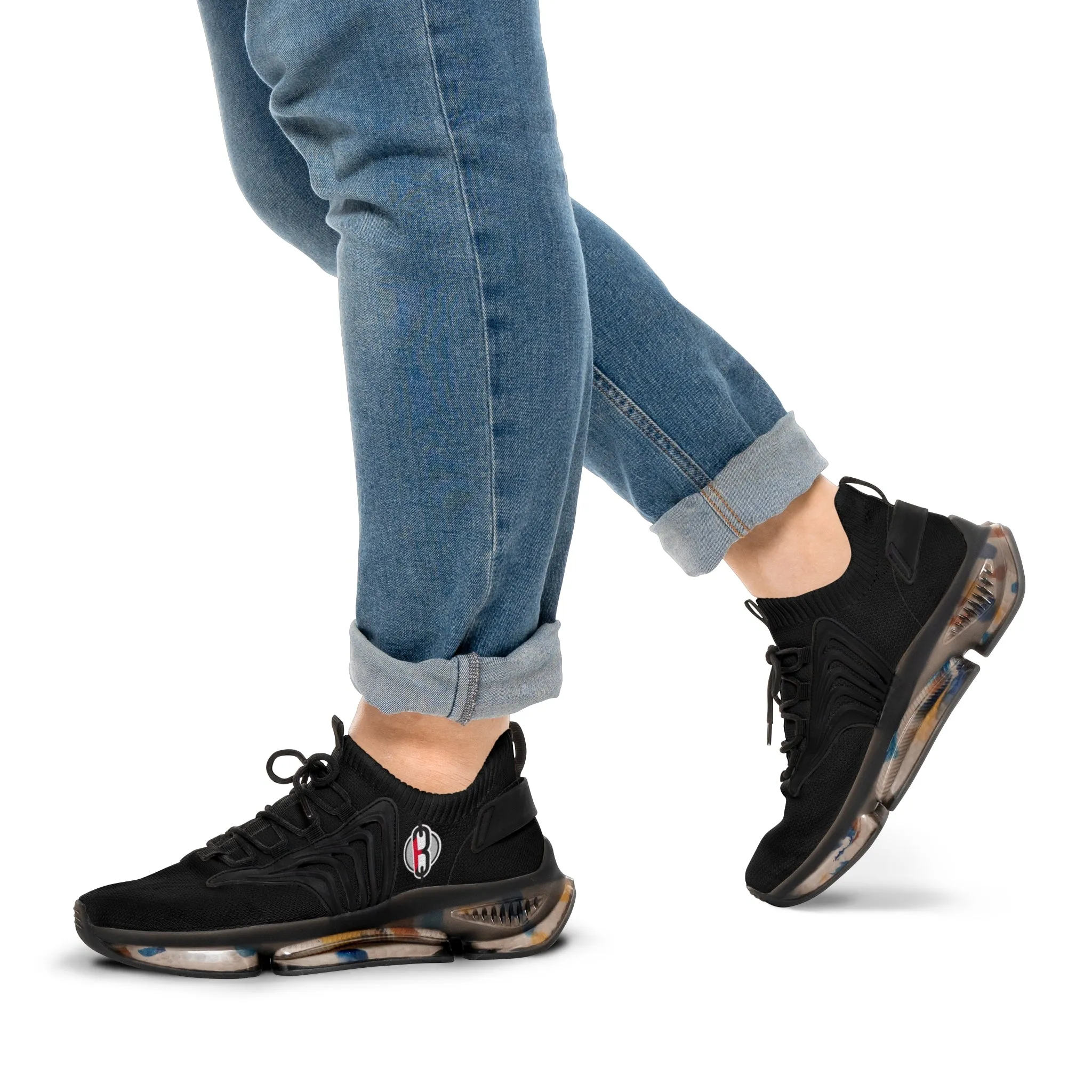 B4Lyfe Black Men's Mesh Sneakers