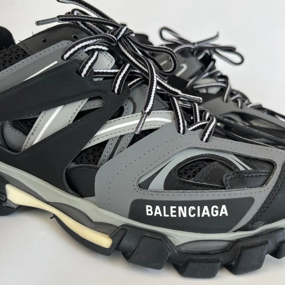 Balenciaga black and grey track mens sneakers, size 44
