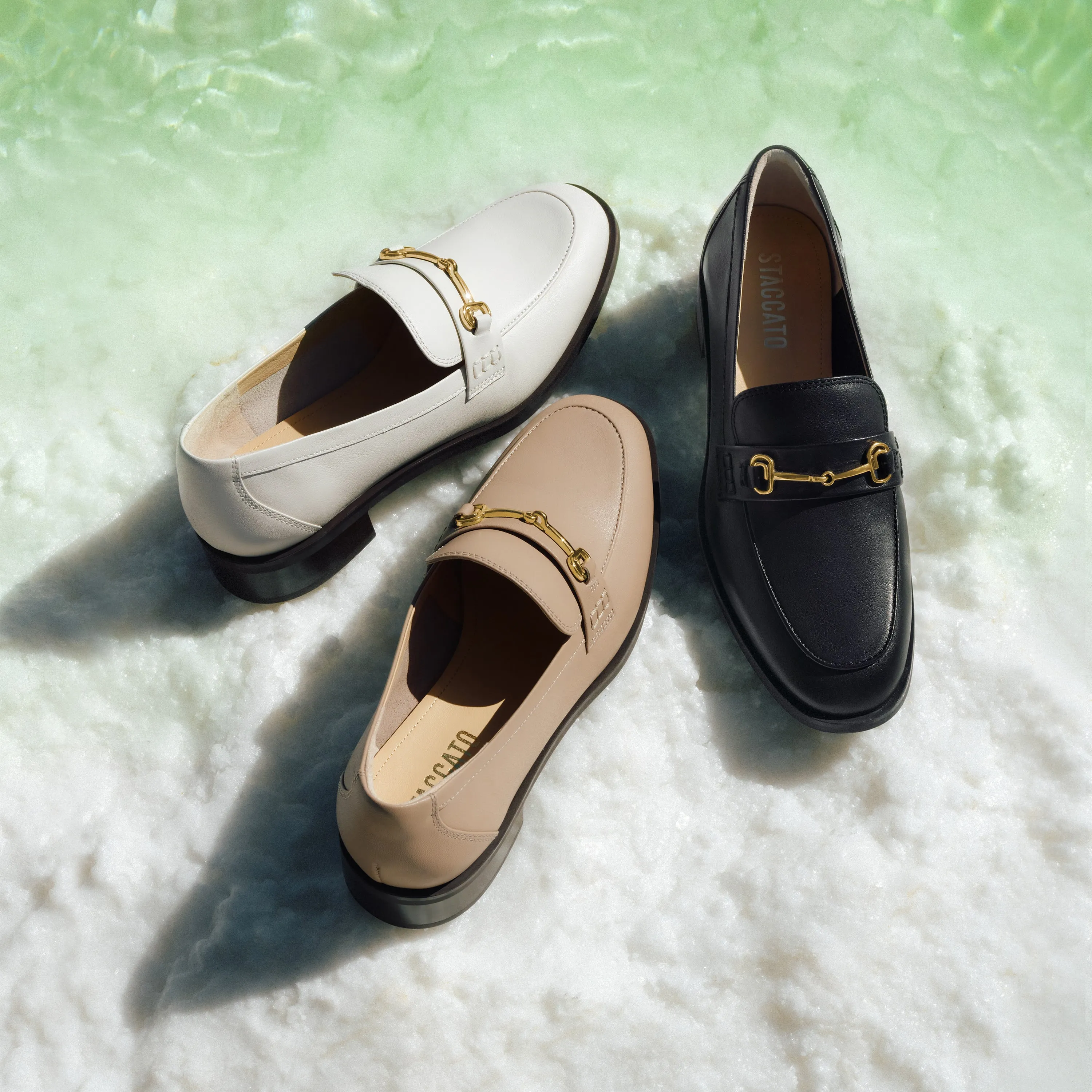 Beige Classic Horsebit Loafers