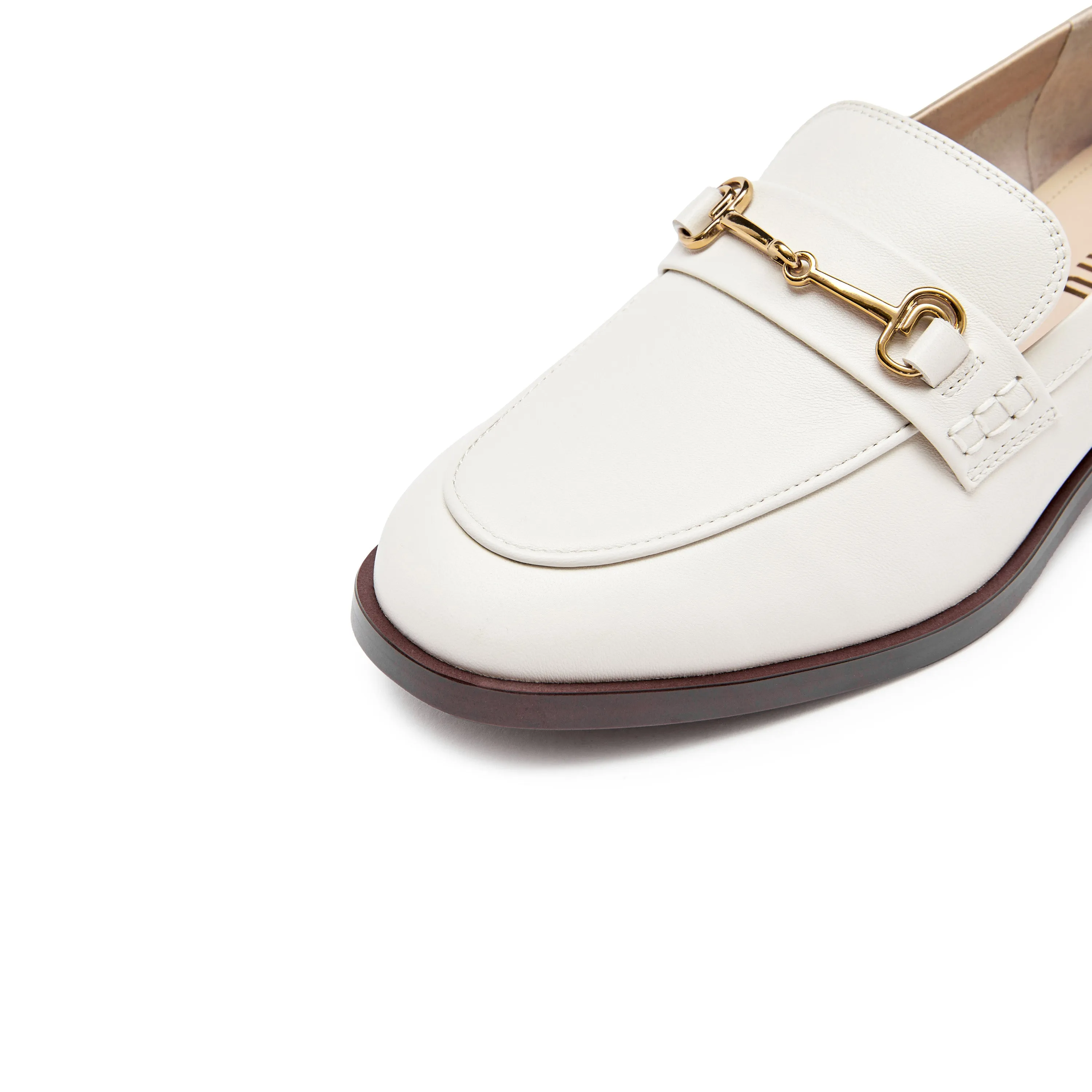 Beige Classic Horsebit Loafers