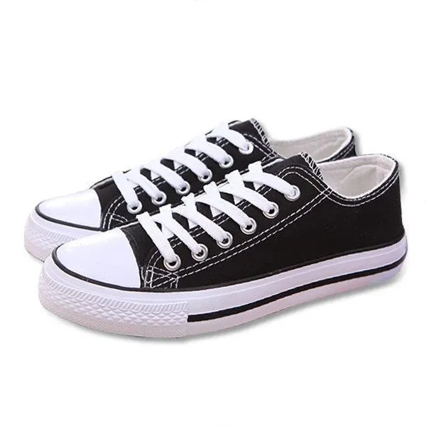 Big Size Canvas Candy Color Lace Up Casual Shoes