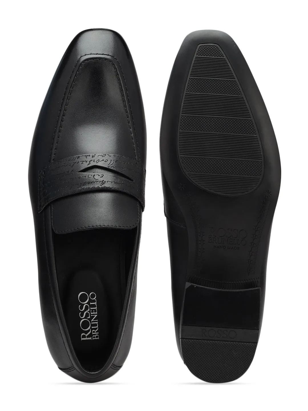 Black Signato Leather Loafers