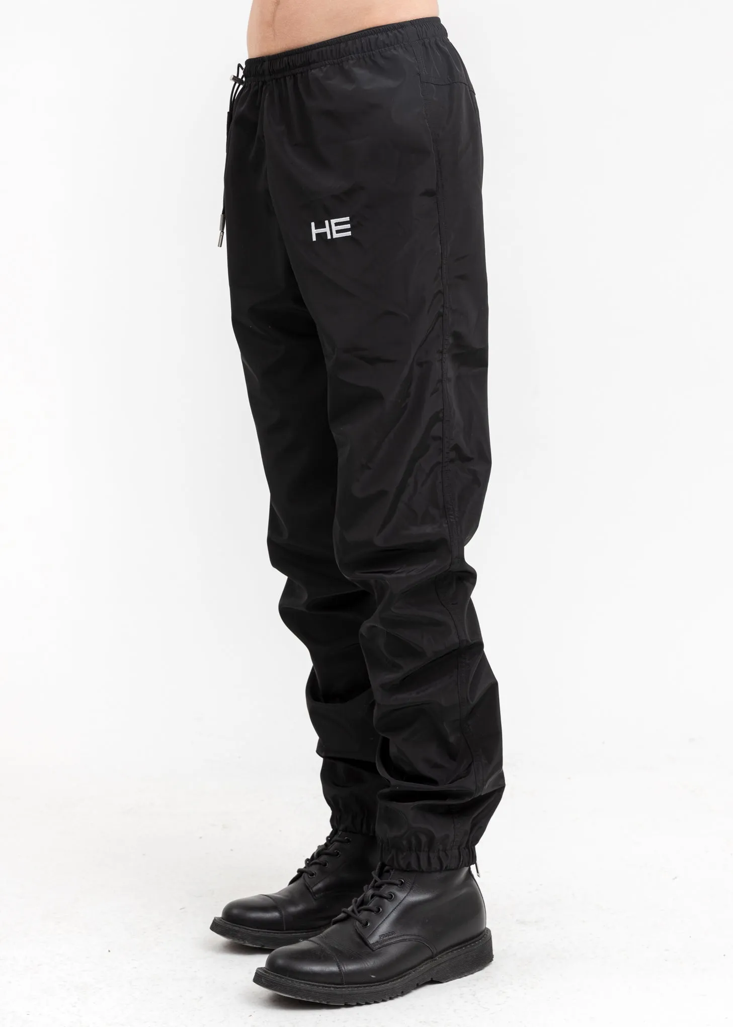 Black Track Pants w HE Logo