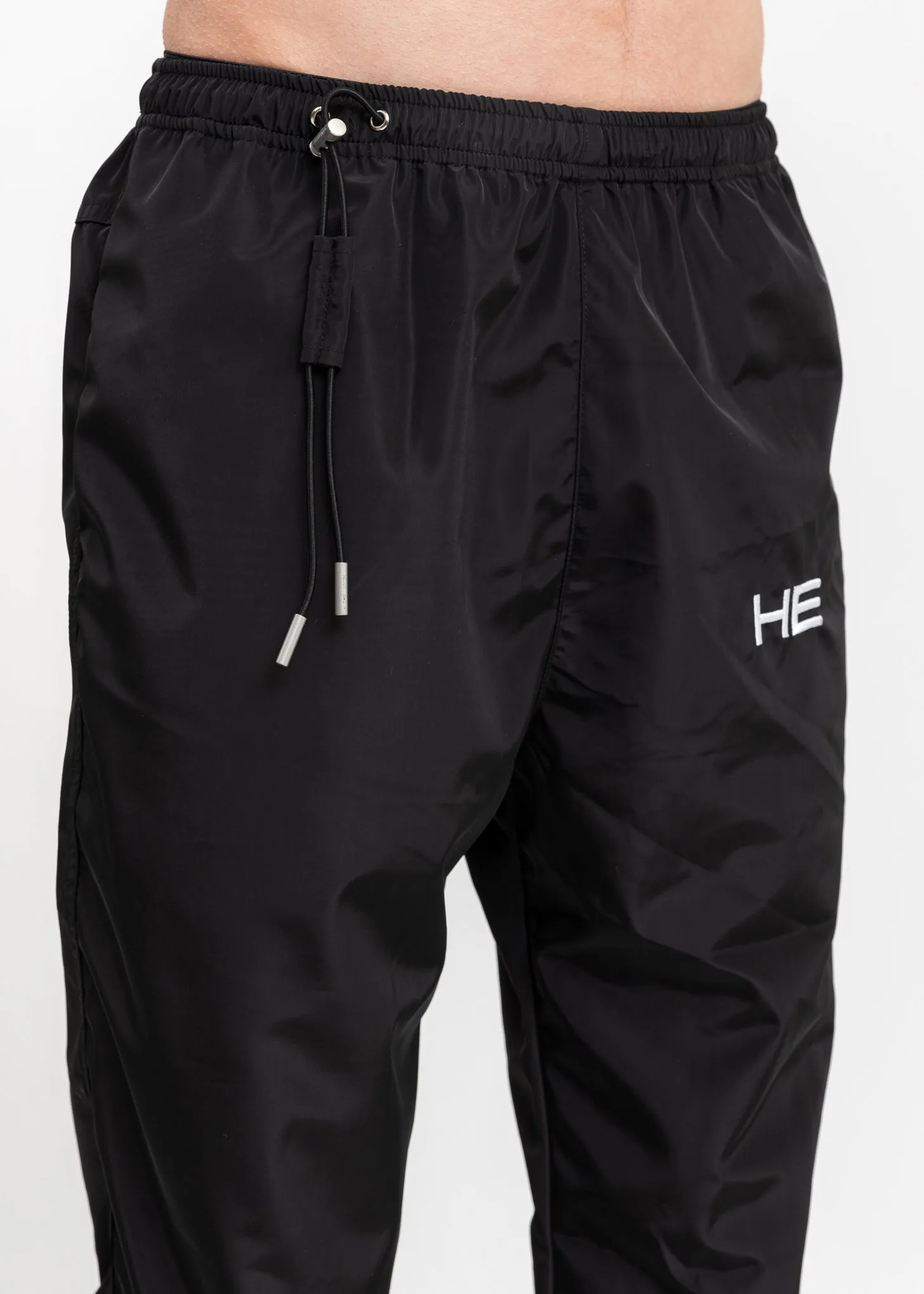 Black Track Pants w HE Logo