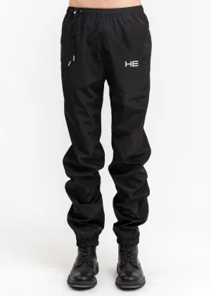 Black Track Pants w HE Logo