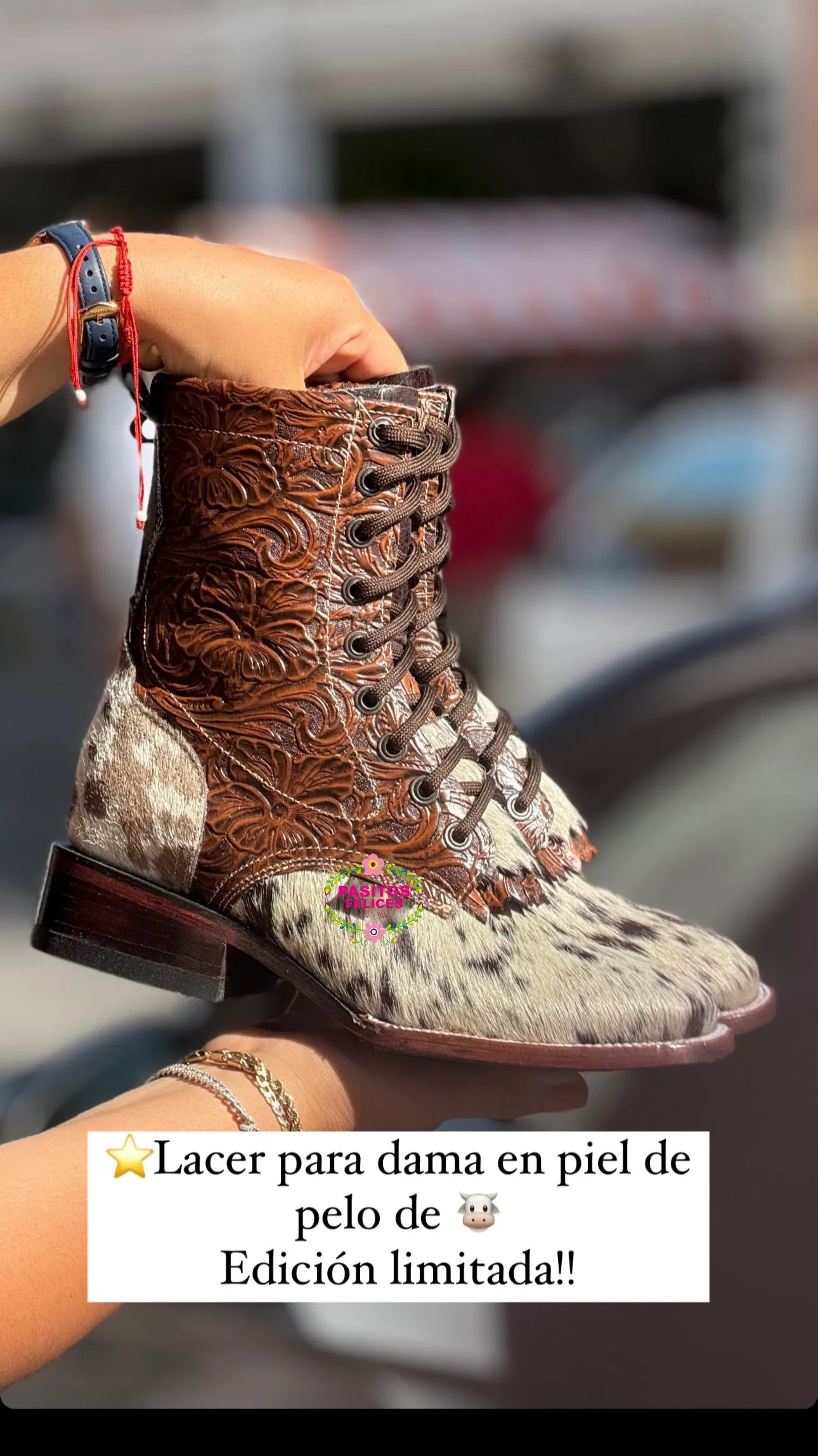 Botas Lacer - Cowhide Leather Tooled Boots