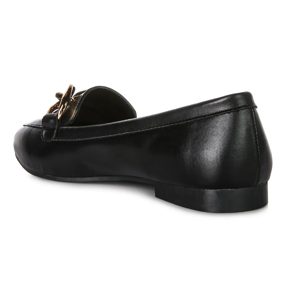 Chunky Metal Chain Loafers
