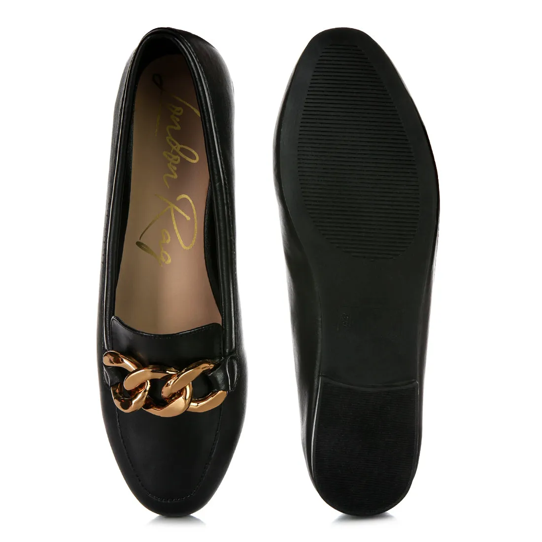 Chunky Metal Chain Loafers