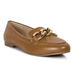 Chunky Metal Chain Loafers