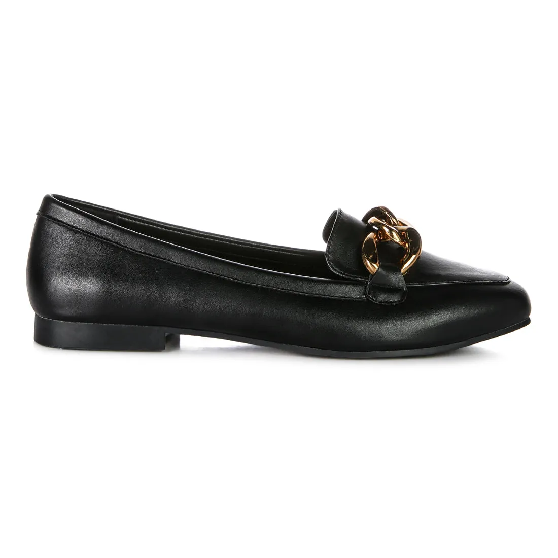 Chunky Metal Chain Loafers