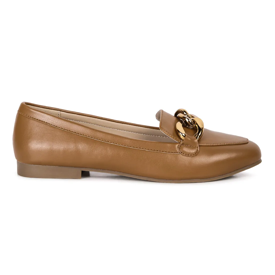Chunky Metal Chain Loafers