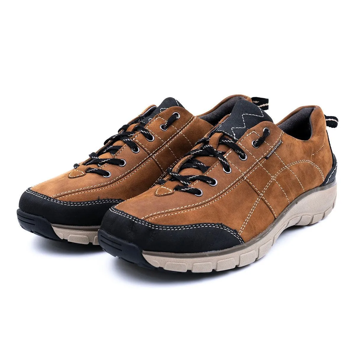 Clarks Wave Hiking Sport Shoes Leather Brown Colour For Men