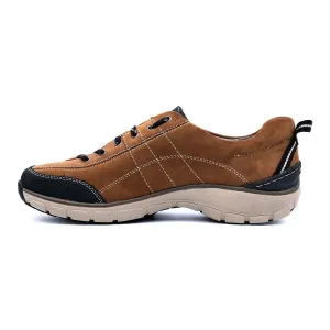 Clarks Wave Hiking Sport Shoes Leather Brown Colour For Men