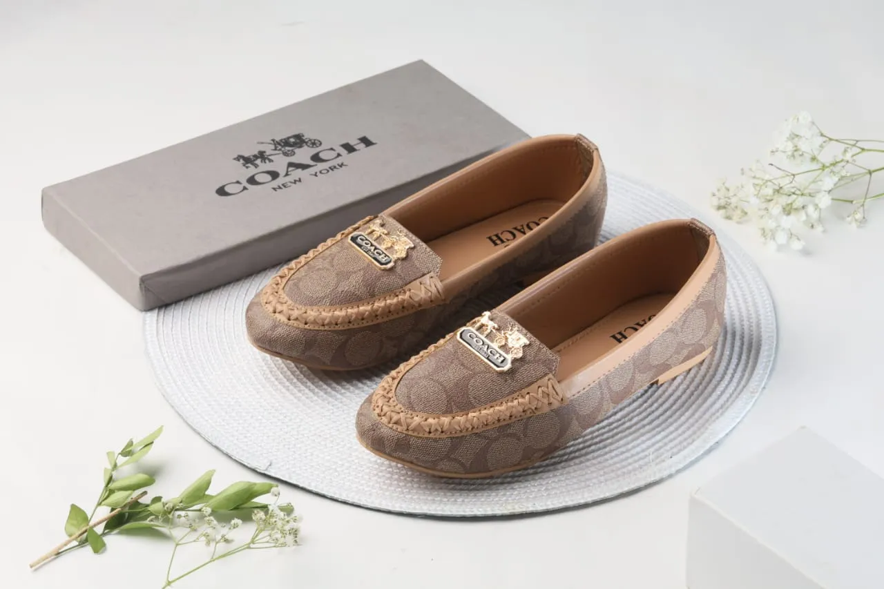 COACH LOAFERS FOR WOMENS - COFFEE