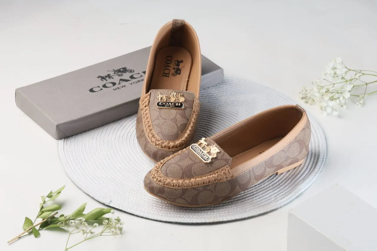 COACH LOAFERS FOR WOMENS - COFFEE