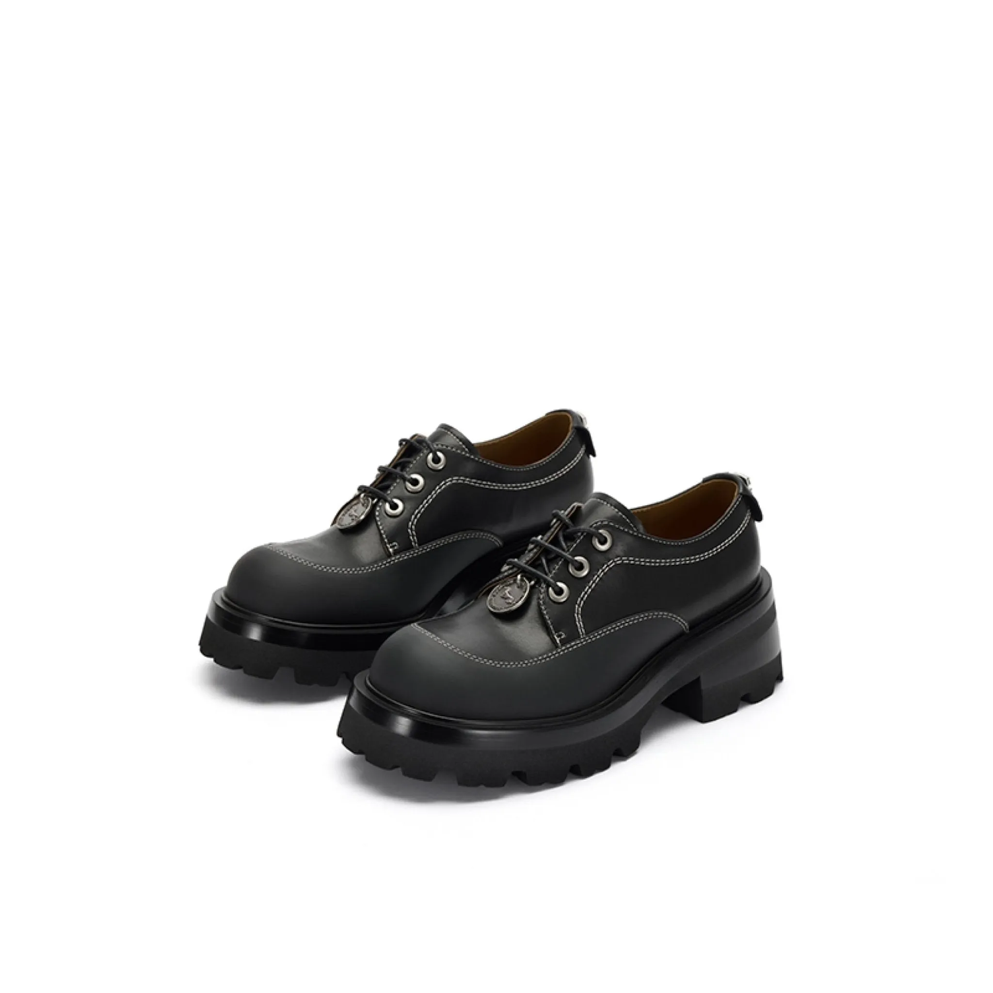 Coins Adorn Loafers Black
