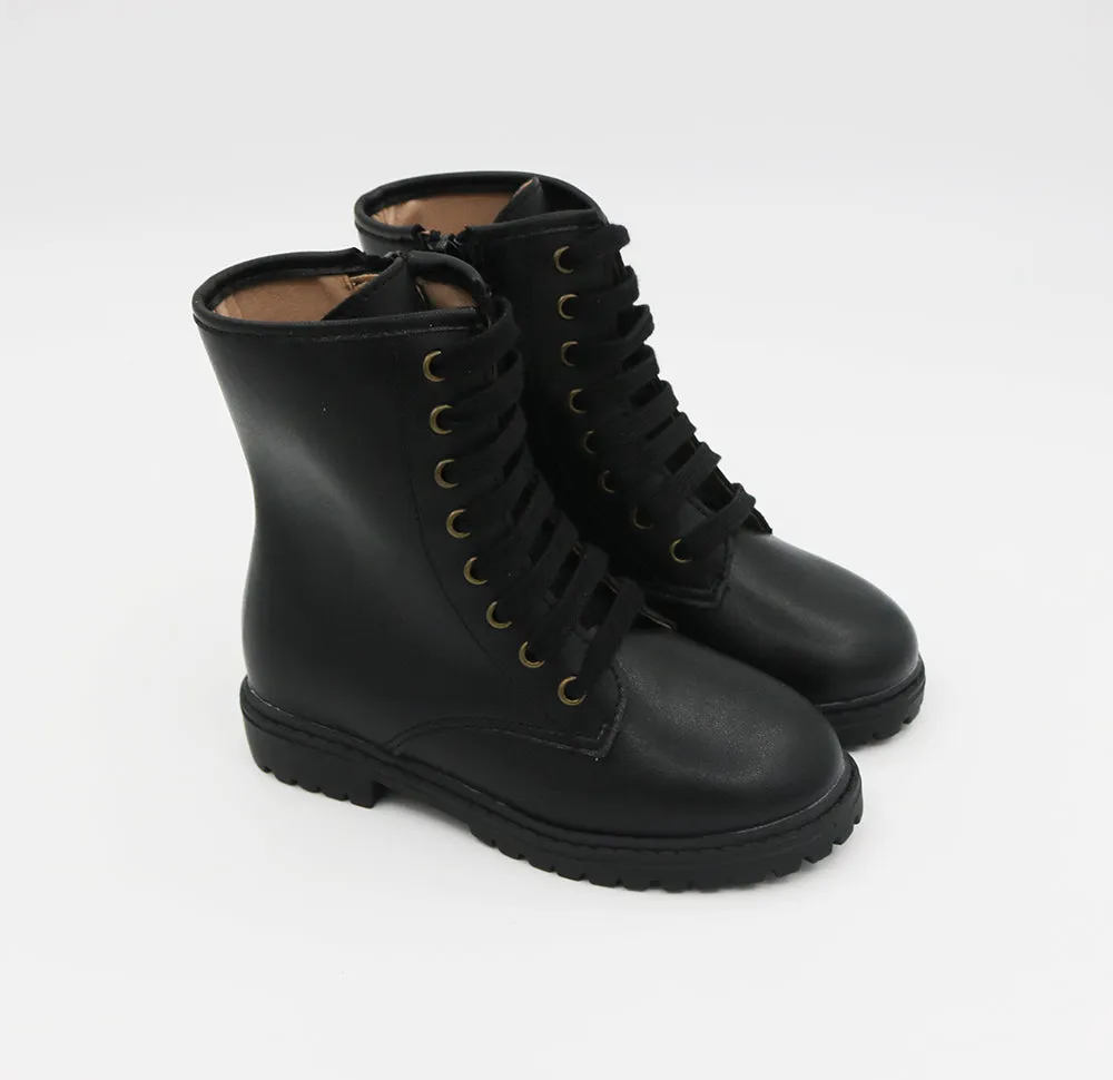 Combat Boots - Smooth Leather - Black