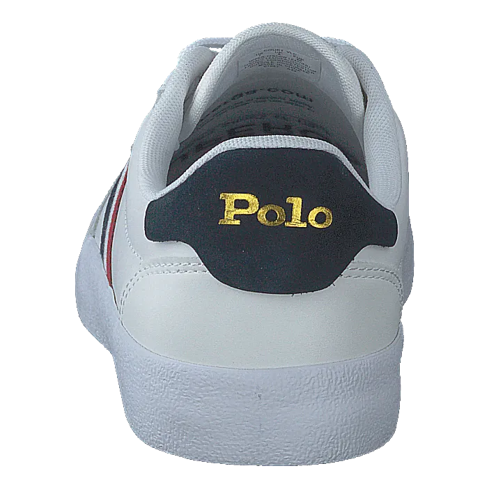Court Leather Sneaker Navy/Cream/Red