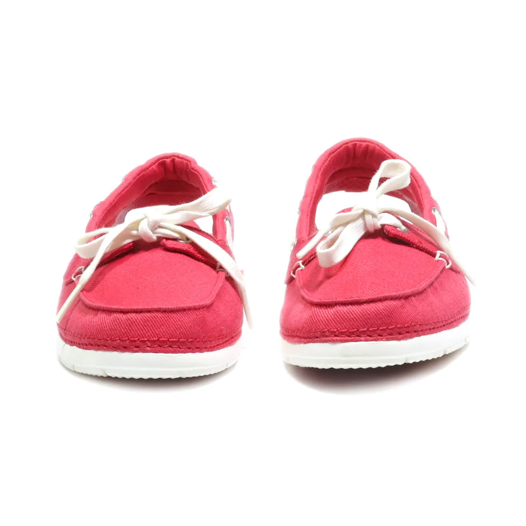 Crocs Loafers Leather Red Colour For Women