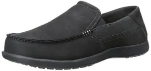 crocs Men's Santa Cruz 2 Luxe Leather M Slip-On Loafer, Black/Black, 11 M US