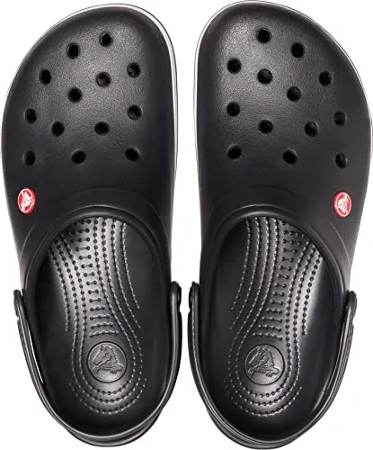 Crocs unisex adult Men's and Women's Crocband Clog, Black, 8 Women 6 Men US