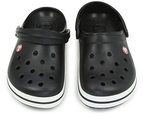 Crocs unisex adult Men's and Women's Crocband Clog, Black, 8 Women 6 Men US