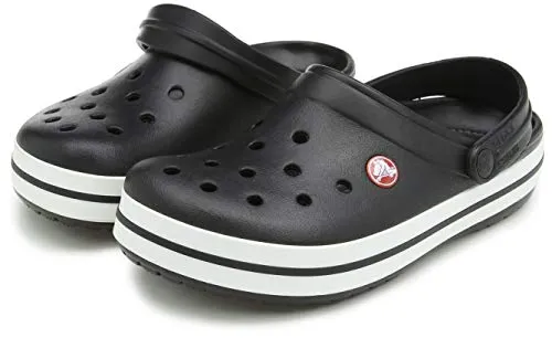 Crocs unisex adult Men's and Women's Crocband Clog, Black, 8 Women 6 Men US
