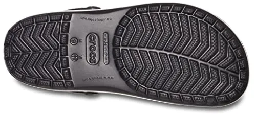 Crocs unisex adult Men's and Women's Crocband Clog, Black, 8 Women 6 Men US