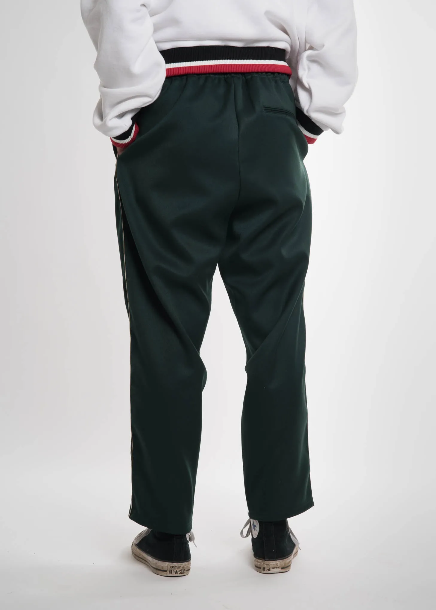 Dark Green Embroidery Track Pants