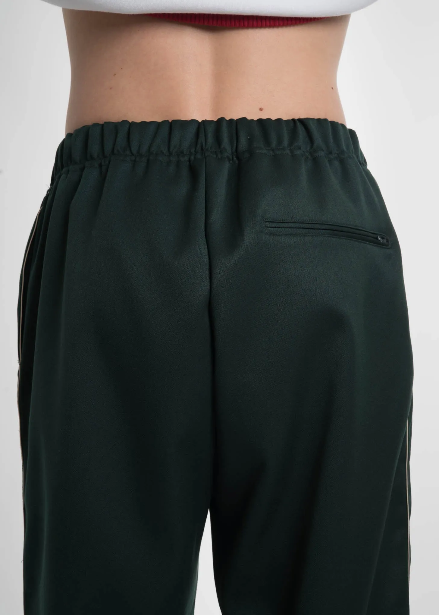 Dark Green Embroidery Track Pants
