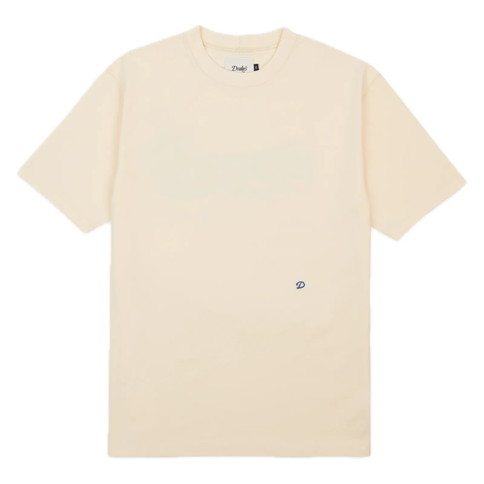 Drake's Peacock Graphic Print SS Hiking Tee; Antique White